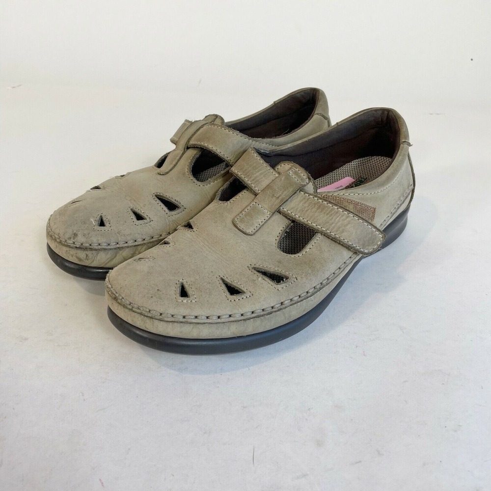 SAS Roamer Slip On Loafers Mary Jane Womens Size 6 Taupe Tripad Comfort Leather